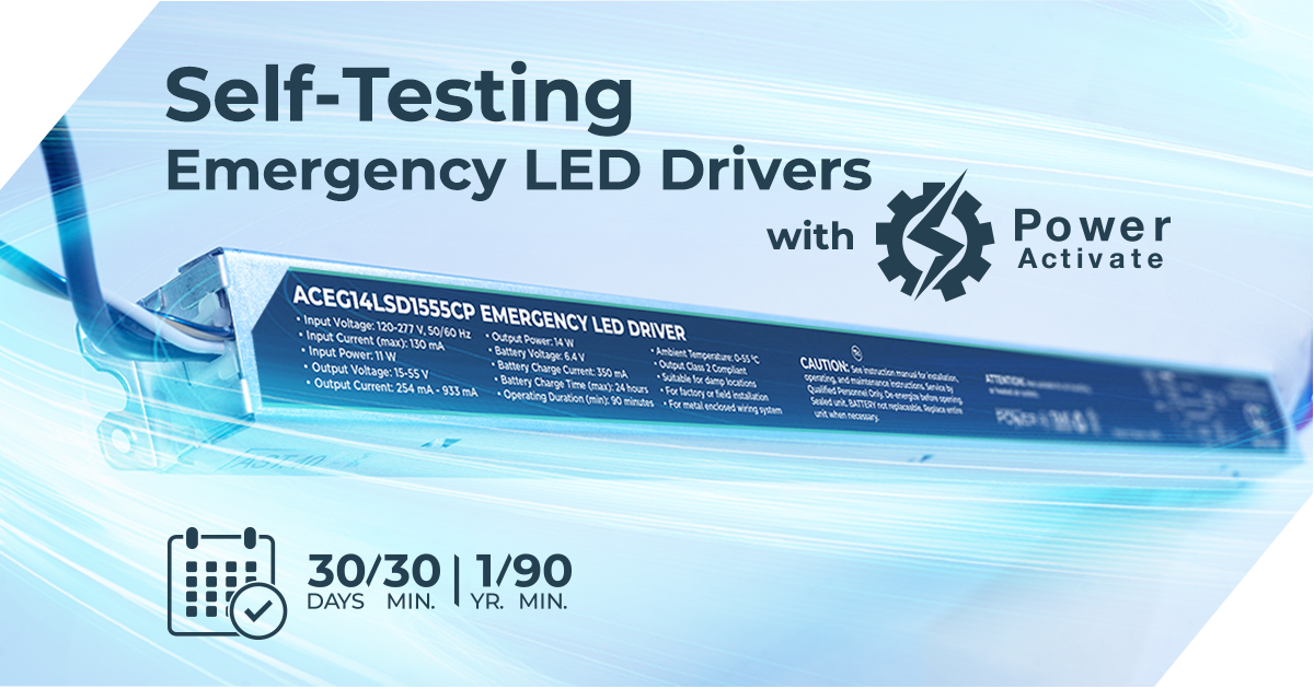 Self-Testing Emergency LED driver