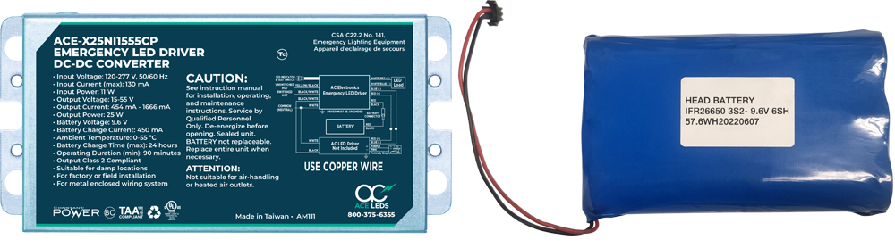 25 Watt Constant Power Emergency LED Driver