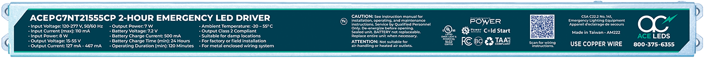 7 Watt Constant Power Emergency LED Drivers
